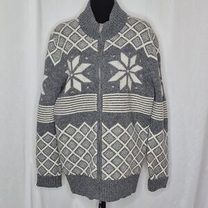 Stile Benetton Italian Wool Cardigan Sweater - Vintage Size XL (Modern Size L)